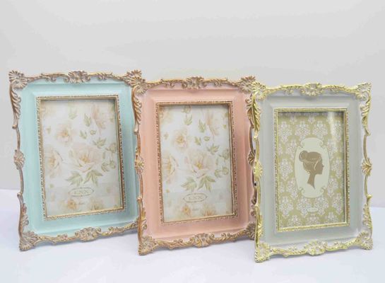 Vintage Small Resin Photo Frames Antique Ornate Design Perfect for Displaying Wallet Size Photos Ideal for Home Decor and Photo Gallery