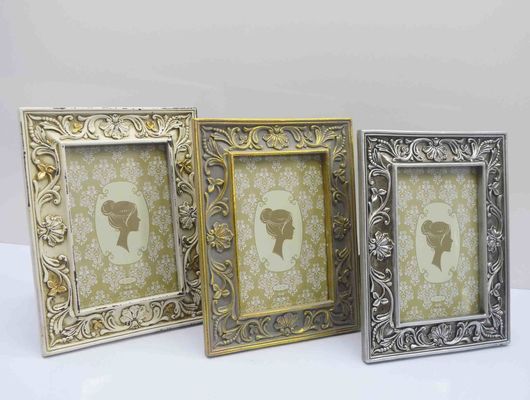 Resin Photo Frames antique old champagne gold polyresin photo frame classic baroque crown pattern adorned four corner fine workmanship