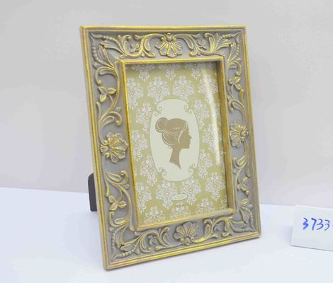 Resin Photo Frames antique old champagne gold polyresin photo frame classic baroque crown pattern adorned four corner fine workmanship