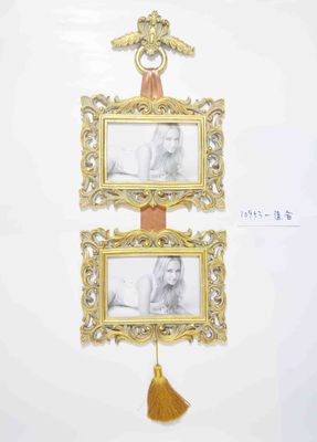 Resin Photo Frames Vintage Small Picture Frame with Velvet Cardboard Easel and Back Cardboard Stand for Tabletop and Wall Display