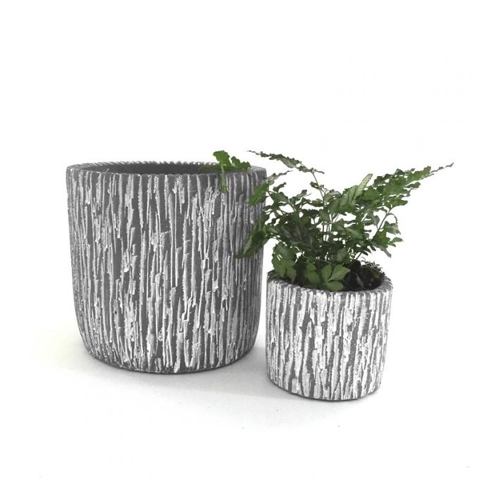 Tree Bark Small Decorative Resin Planters For Office Geometric Style Design